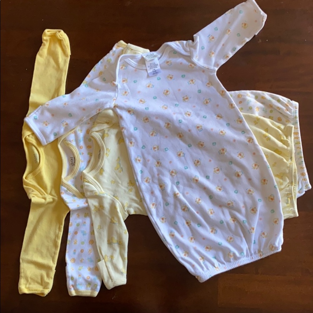 Yellow Duck Boy or Girl Neutral Gowns